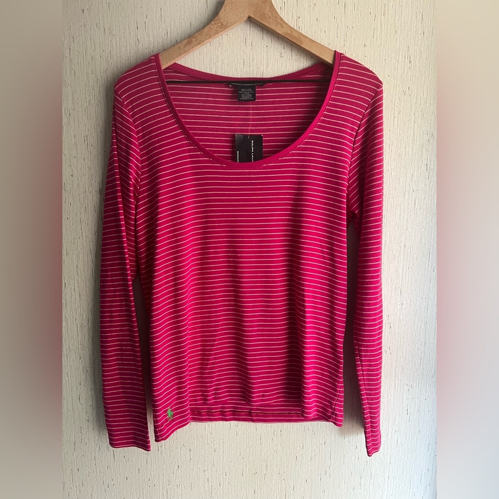 NWT Ralph Lauren Sport Pink Striped T Shirt Green Polo Size XL